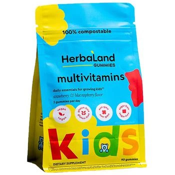 Herbaland | Kid's Multivitamin Gummies Strawberry Blue Raspberry,商家Walgreens,价格¥163
