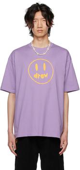 Drew House | SSENSE Exclusive Purple Painted Mascot T-Shirt商品图片,额外8.5折, 独家减免邮费, 额外八五折