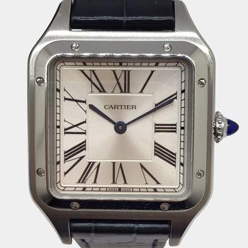 Cartier | Cartier Silver Stainless Steel Santos Dumont WSSA0022 Women's Wristwatch 31 mm商品图片,