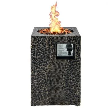 Hivvago | 16 Feet Square Outdoor Propane Fire Pit with Lava Rocks Waterproof Cover 30 000 BTU,商家Premium Outlets,价格¥1996