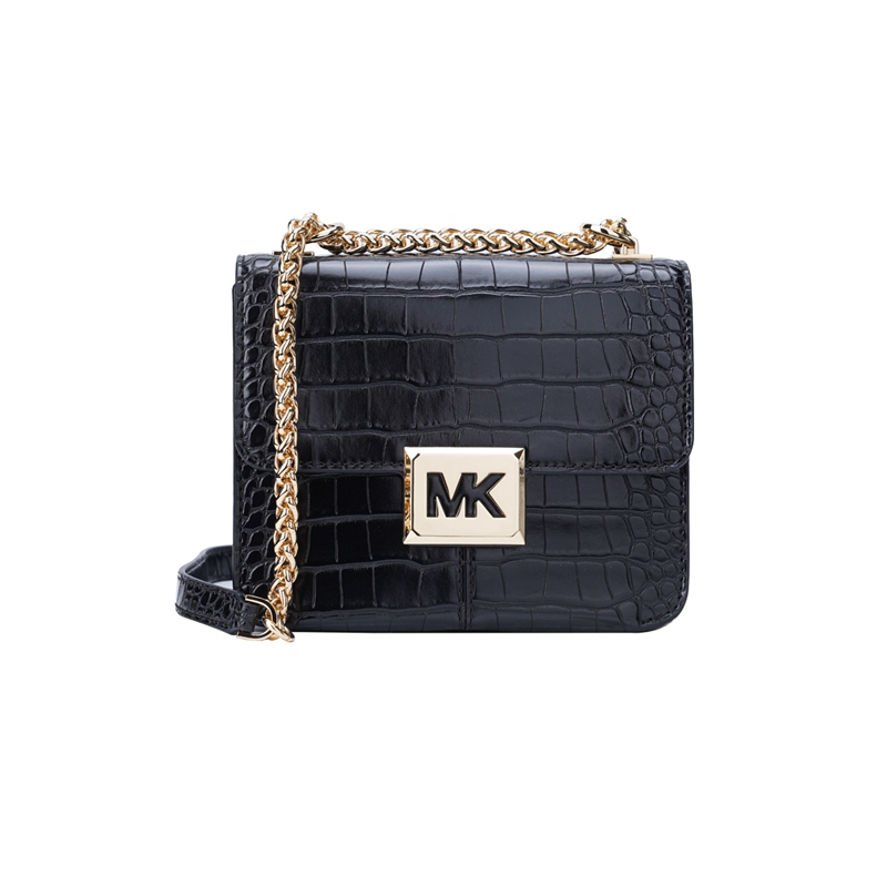 michael kors bradshaw单肩包, Michael Kors | Michael Kors 奥莱款女士皮质单肩斜挎链条包 35F1G6SS1E-BLACK商品图片 包邮包税