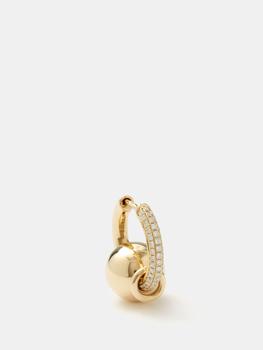 商品Pierced diamond & 14kt gold single earring,商家MATCHESFASHION,价格¥16625图片