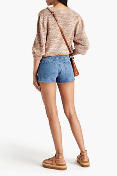 FRAME | Le Cut Off frayed denim shorts商品图片,5.5折