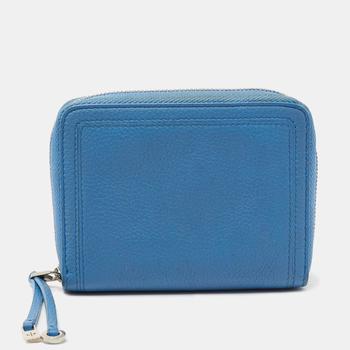 loro piana, Loro Piana | Loro Piana Blue Leather Zip Around Wallet商品图片 