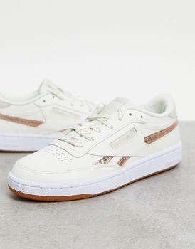 product Reebok Club C 85 trainers in chalk with bronze details image