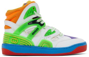 古驰高帮鞋, Gucci | 多色 Basket 儿童高帮运动鞋商品图片 