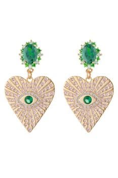 推荐Corazón Statement Earrings - Green商品