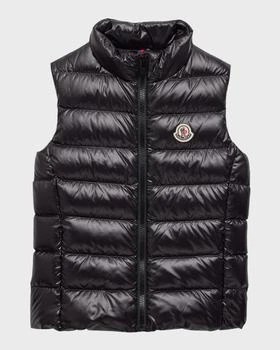 Moncler | Kid's Ghany Quilted Puffer Down Vest, Size 4-6,商家Neiman Marcus,价格¥3109