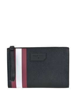 bally钱包腰包, Bally | Skid Black / Red Stripe Mens Clutch商品图片 4.9折