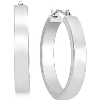 商品Bold Hoop Earrings in 10k White Gold图片