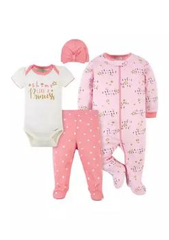 嘉宝北京, Gerber | Baby Girls Princess Pants, Footies & Bodysuit with Beanie Set商品图片 3.3折