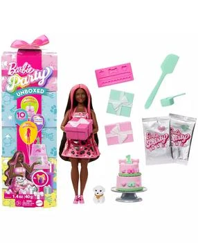 Barbie | Party Unboxed Pet Birthday Series Doll & Accessories, Shimmerin’ Hearts Set with 10 Surprises,商家Macy's,价格¥126