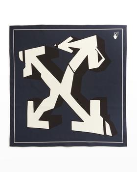 商品Off-White | Men's Cotton-Silk Graphic Arrows-Logo Bandana,商家Neiman Marcus,价格¥1231图片