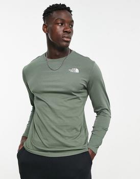 The North Face | The North Face Redbox back print long sleeve t-shirt in khaki商品图片,