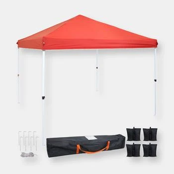 Sunnydaze Decor | 10'x10' Pop Up Canopy Tent Outdoor Wedding Party Shelter with Bag/Sandbags Blue 10 FT X 10 FT,商家Verishop,价格¥974