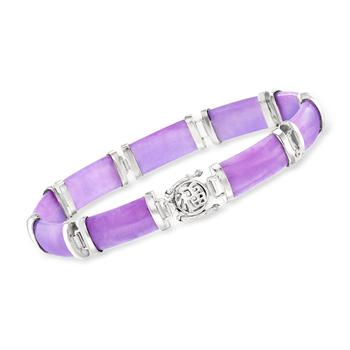 商品Ross-Simons | Ross-Simons Jade "Good Fortune" Bracelet in Sterling Silver,商家Premium Outlets,价格¥852图片