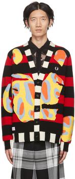Charles Jeffrey Loverboy真假, Charles Jeffrey Loverboy | Multicolor Fred Perry Edition Striped Intarsia Cardigan商品图片 