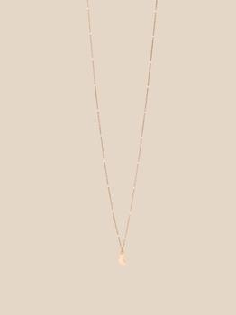 商品Dodo mini moon necklace in rose gold and rhodium-plated white gold图片