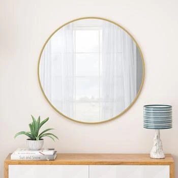 Simplie Fun | 28" Wall Mounted Gold Circular Mirror,商家Premium Outlets,价格¥816