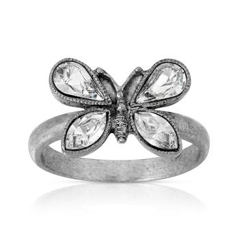 商品2028 | Pewter Crystal Butterfly Ring,商家Macy's,价格¥208图片