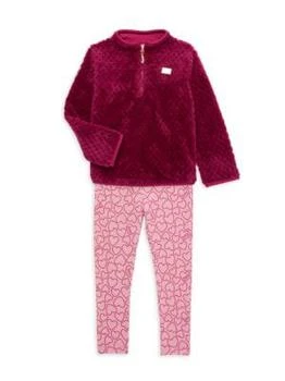 Juicy Couture | Little Girl’s 2-Piece Faux Shearling Pullover & Heart Leggings Set 5.5折