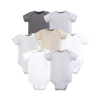 Hudson | Baby Girls and Baby Boys Cotton Bodysuits, Neutral 5-Pack商品图片,