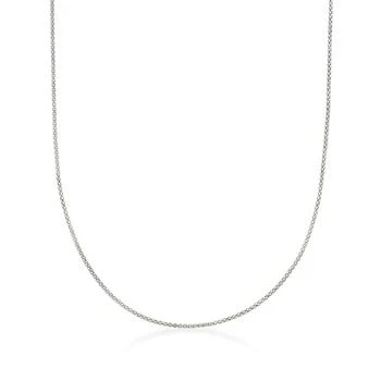 Ross-Simons | Ross-Simons 1mm 14kt White Gold Adjustable Popcorn Chain Necklace,商家Premium Outlets,价格¥2582