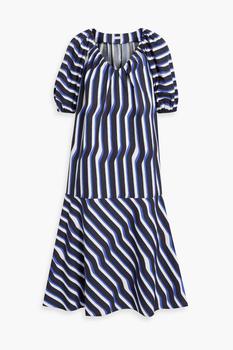 IRIS & INK | Esme striped organic cotton-poplin midi dress商品图片,3.5折×额外7.5折, 独家减免邮费, 额外七五折