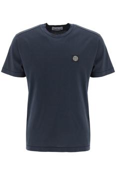 Stone Island | T-SHIRT WITH LOGO PATCH商品图片,额外8.5折, 额外八五折