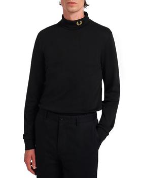 Fred Perry | Cotton Solid Regular Fit Long Sleeve Turtleneck Tee商品图片,