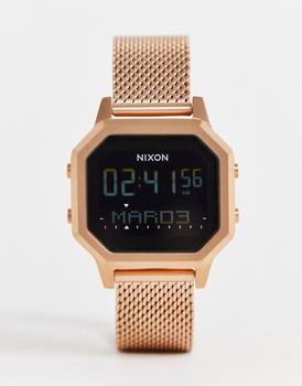 推荐Nixon Siren Milanese digital watch in rose gold商品