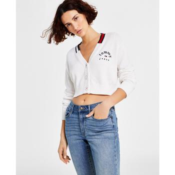 Tommy Jeans | Women's V-Neck Cropped Cardigan Sweater商品图片,