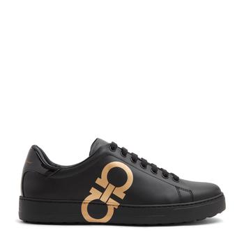 菲拉格慕男鞋板鞋, Salvatore Ferragamo | Mens Black Gancini Low Top Sneakers商品图片 5.1折