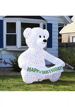 Celebrations, Sunnydaze Decor | Sunnydaze Sprinkles the Inflatable Celebration Bear with 5 Banners - 6-Foot商品图片 8.3折