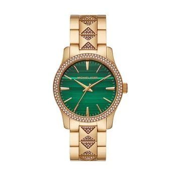 Michael Kors | MK7390 - Runway Three-Hand Gold-Tone Stainless Steel Watch 6.6折, 独家减免邮费