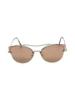 推荐Miu Miu Cat Eye Aviator Sunglasses In Gold Metal商品