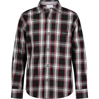 Calvin Klein | Big Boys CK Check Logo Long Sleeve Shirt商品图片,7.4折×额外8.5折, 独家减免邮费, 额外八五折