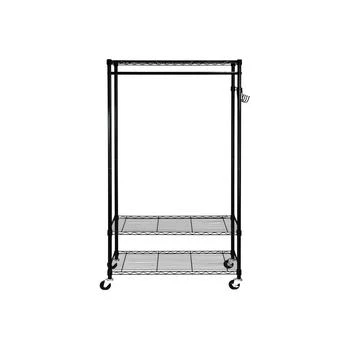 Garment Rack with Adjustable Shelves with Hooks
