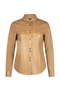 PINKO | Caroline 6 Pinko Leatherette Shirt 1g1613 Y6x2商品图片,5折