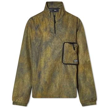 STUSSY | Stussy Recycled Poly Camo Quarter Zip Pouch Pullover Jacket商品图片,7.2折, 独家减免邮费