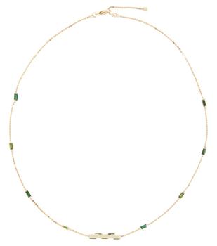 Gucci | Gucci Link to Love 18kt gold necklace with tourmalines商品图片,
