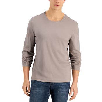 Alfani | Men's Long Sleeve Supima Crewneck T-Shirt, Created for Macy's商品图片,3.4折