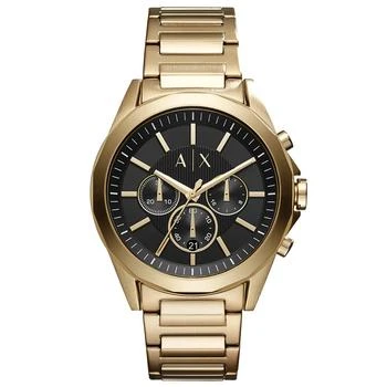 Armani Exchange | A|X  Drexler系列 男式计时表 金色 男表 手表  