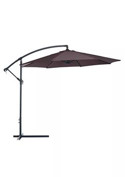 商品Outsunny | 10' Cantilever Hanging Tilt Offset Patio Umbrella with UV and Water Fighting Material and a Sturdy Stand Brown,商家Belk,价格¥992图片