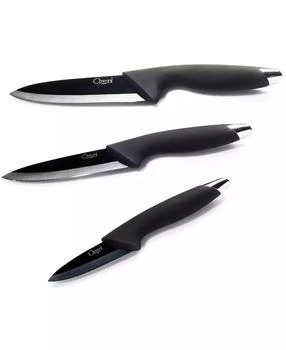 Ozeri | Elite Chef 3-Piece Black Ceramic Knife Set,商家Macy's,价格¥311