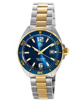 推荐Tag Heuer Formula 1 Quartz Blue Dial Gold Plated & Steel Bracelet Men's Watch WAZ1120.BB0879商品