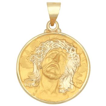 商品Macy's | Christ Head Medal Pendant in 14k Yellow Gold,商家Macy's,价格¥1480图片