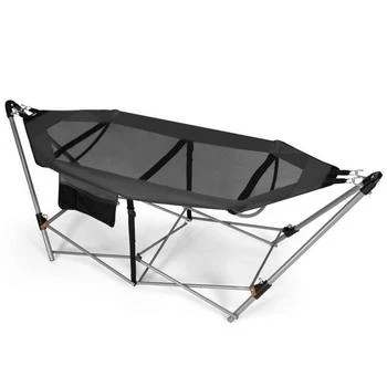 QuikFurn | Grey Portable Camping Foldable Hammock with Stand and Carry Case,商家Premium Outlets,价格¥1610
