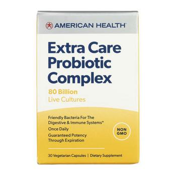 Maternal America, American Health Supplements | American Health Extra Care Probiotic Complex, 80 Billion Microorganisms, 80 Ea商品图片 