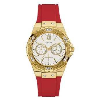 GUESS | Women's Glitz Red Silicone Strap Multi-Function Watch, 38mm商品图片,8折